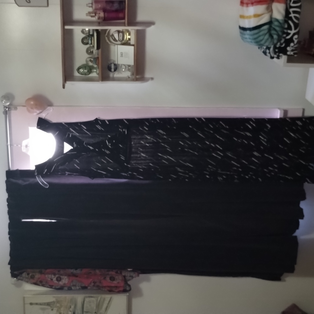 Black and White Patterned Dress